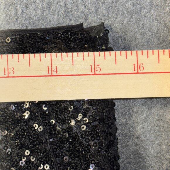 Lucy Paris Womens Sz Medium Black Sequin Europe 40 Straight Leg Pants - Picture 5 of 9